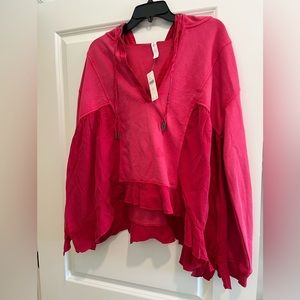 New with tags, Anthropologie hoodie with flowy ruffles